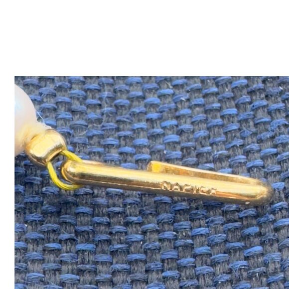 Napier Vintage Designer Faux Pearl Necklace With Gold-Tone Clasp - Picture 5 of 8